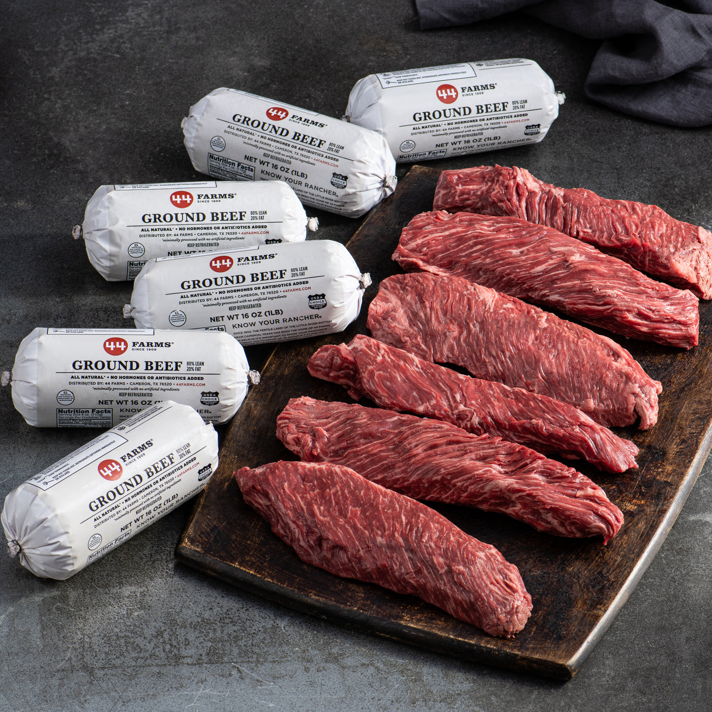 Ground Beef and Hanger Steak Bundle